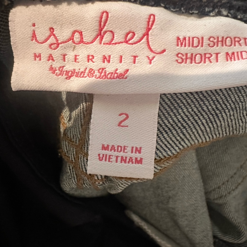 Isabel Maternity by Ingrid & Isabel Blue Jean Shorts - Picture 4 of 5